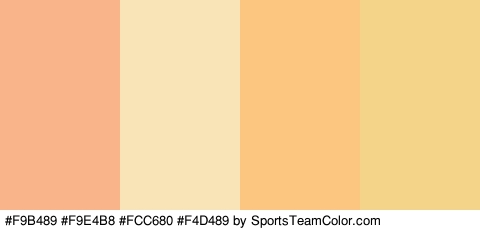 #F9B489 #F9E4B8 #FCC680 #F4D489 Colors