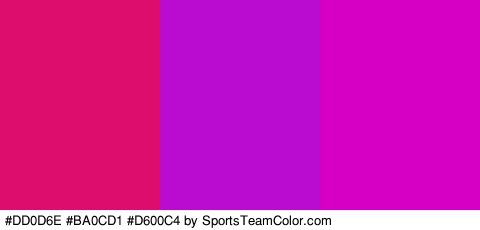 #DD0D6E #BA0CD1 #D600C4 Colors