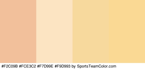 #F2C09B #FCE3C2 #F7D99E #F9D993 Colors