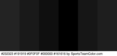 #232323 #191919 #0F0F0F #000000 #161616 #1E1E1E Colors