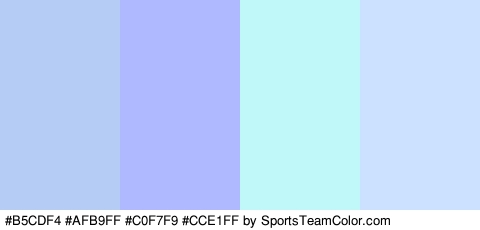 #B5CDF4 #AFB9FF #C0F7F9 #CCE1FF Colors