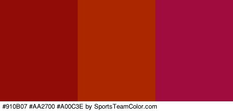 #910B07 #AA2700 #A00C3E Colors