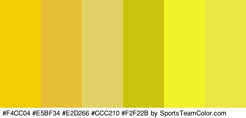 #F4CC04 #E5BF34 #E2D266 #CCC210 #F2F22B #E8E840 Colors