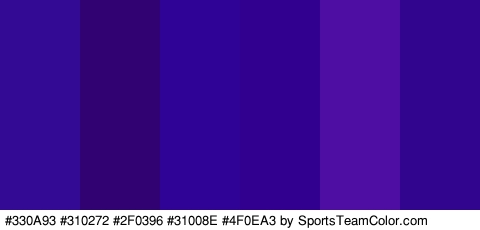 #330A93 #310272 #2F0396 #31008E #4F0EA3 #31058E Colors