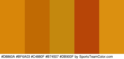 #D8860A #BF6A03 #C4880F #B74507 #DB900F Colors