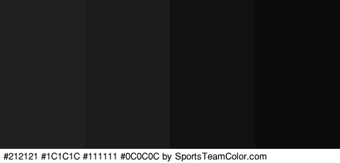 #212121 #1C1C1C #111111 #0C0C0C Colors