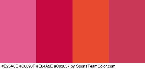 #E25A8E #C6093F #E84A2E #C93857 Colors