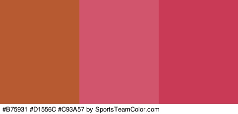 #B75931 #D1556C #C93A57 Colors