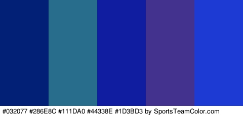 #032077 #286E8C #111DA0 #44338E #1D3BD3 Colors