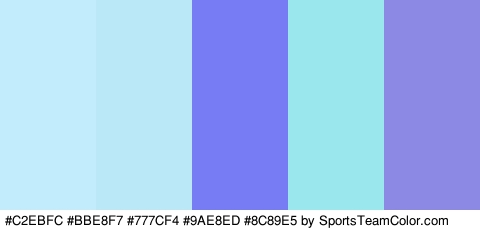 #C2EBFC #BBE8F7 #777CF4 #9AE8ED #8C89E5 Colors