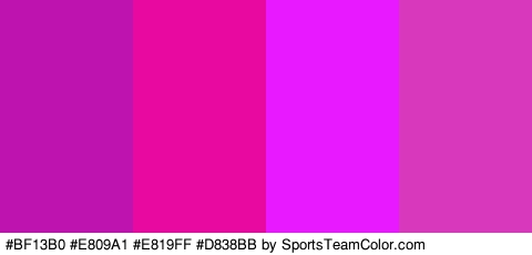 #BF13B0 #E809A1 #E819FF #D838BB Colors