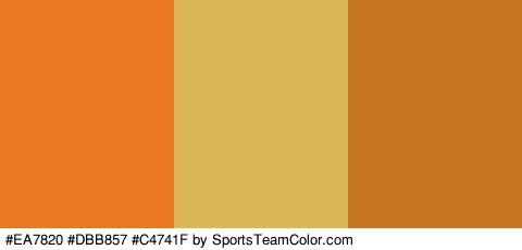 #EA7820 #DBB857 #C4741F Colors