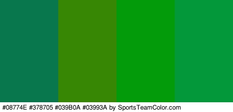 #08774E #378705 #039B0A #03993A Colors