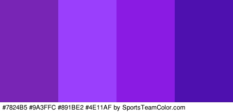 #7824B5 #9A3FFC #891BE2 #4E11AF Colors