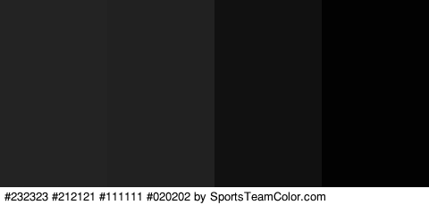 #232323 #212121 #111111 #020202 Colors