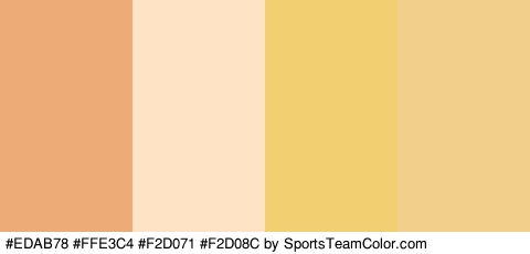 #EDAB78 #FFE3C4 #F2D071 #F2D08C Colors