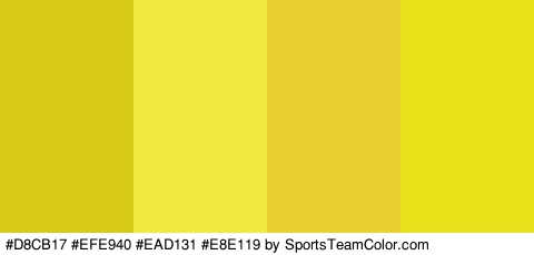 #D8CB17 #EFE940 #EAD131 #E8E119 Colors