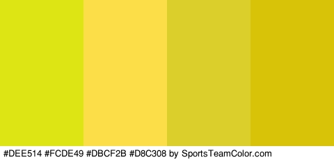 #DEE514 #FCDE49 #DBCF2B #D8C308 Colors