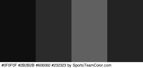 #0F0F0F #2B2B2B #606060 #232323 Colors