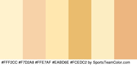 #FFF2CC #F7D2A8 #FFE7AF #EABD6E #FCEDC2 #EDB680 Colors