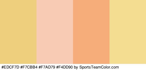 #EDCF7D #F7CBB4 #F7AD79 #F4DD90 Colors