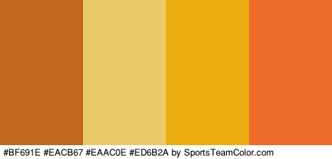 #BF691E #EACB67 #EAAC0E #ED6B2A Colors