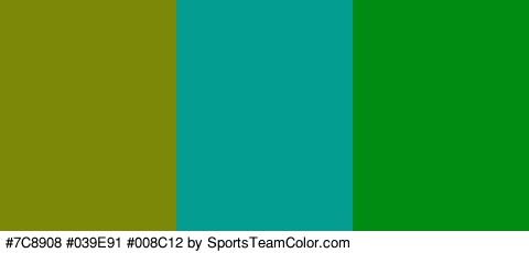 #7C8908 #039E91 #008C12 Colors