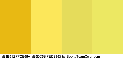 #E8B912 #FCE65A #E5DC5B #EDE863 Colors