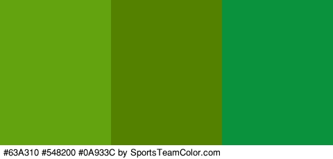 #63A310 #548200 #0A933C Colors