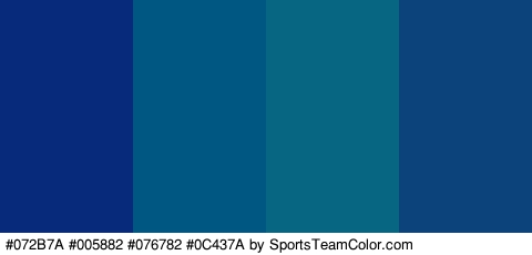 #072B7A #005882 #076782 #0C437A Colors