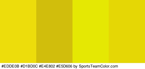 #EDDE0B #D1BD0C #E4E802 #E5D606 Colors