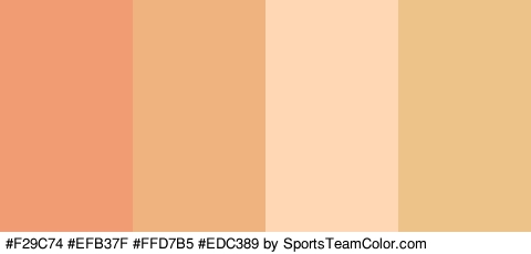 #F29C74 #EFB37F #FFD7B5 #EDC389 Colors