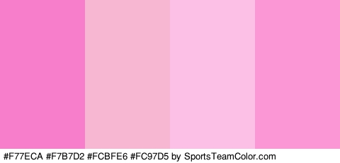 #F77ECA #F7B7D2 #FCBFE6 #FC97D5 Colors