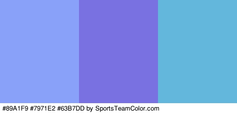 #89A1F9 #7971E2 #63B7DD Colors