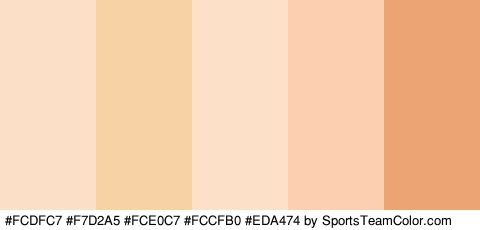 #FCDFC7 #F7D2A5 #FCE0C7 #FCCFB0 #EDA474 Colors