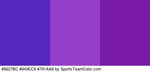 #5627BC #943EC9 #791AA8 Colors