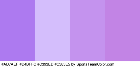 #AD7AEF #D4BFFC #C393ED #C385E5 Colors