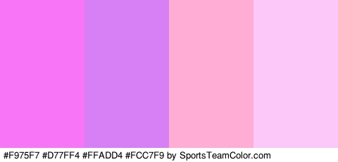 #F975F7 #D77FF4 #FFADD4 #FCC7F9 Colors