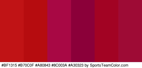 #BF1315 #B70C0F #A80843 #8C003A #A30323 #9E0B34 Colors