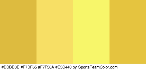 #DDBB3E #F7DF65 #F7F56A #E5C440 Colors