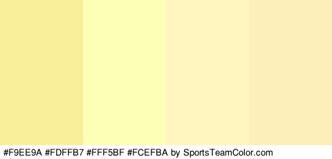 #F9EE9A #FDFFB7 #FFF5BF #FCEFBA Colors