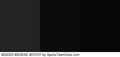 #232323 #0C0C0C #070707 Colors