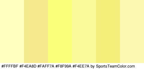 #FFFFBF #F4EA8D #FAFF7A #F8F99A #F4EE7A #FCF7B0 Colors