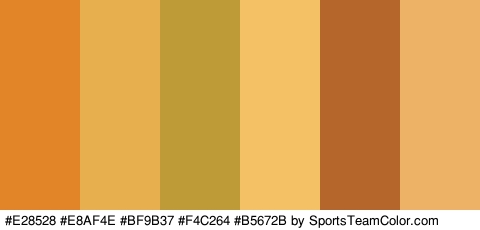 #E28528 #E8AF4E #BF9B37 #F4C264 #B5672B #EDB265 Colors