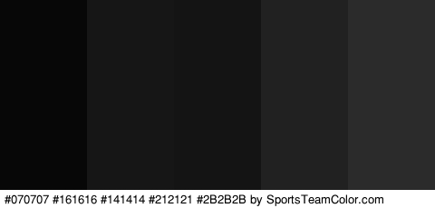 #070707 #161616 #141414 #212121 #2B2B2B Colors