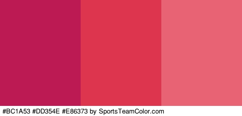 #BC1A53 #DD354E #E86373 Colors