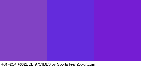 #8142C4 #632BDB #751DD3 Colors