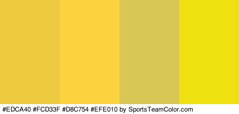 #EDCA40 #FCD33F #D8C754 #EFE010 Colors