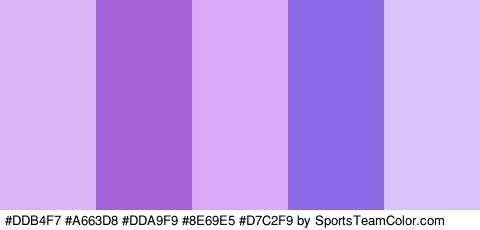 #DDB4F7 #A663D8 #DDA9F9 #8E69E5 #D7C2F9 Colors