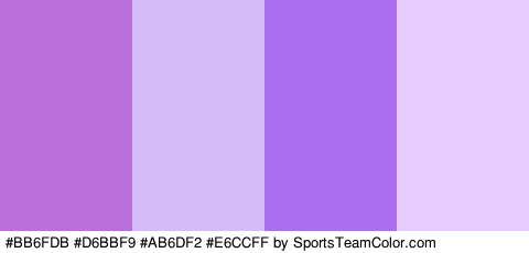 #BB6FDB #D6BBF9 #AB6DF2 #E6CCFF Colors